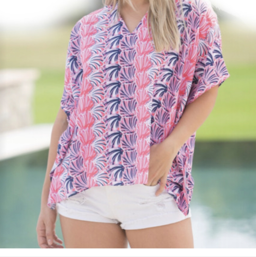 Simply Southern Pink and Black Blouse with Elegant Style